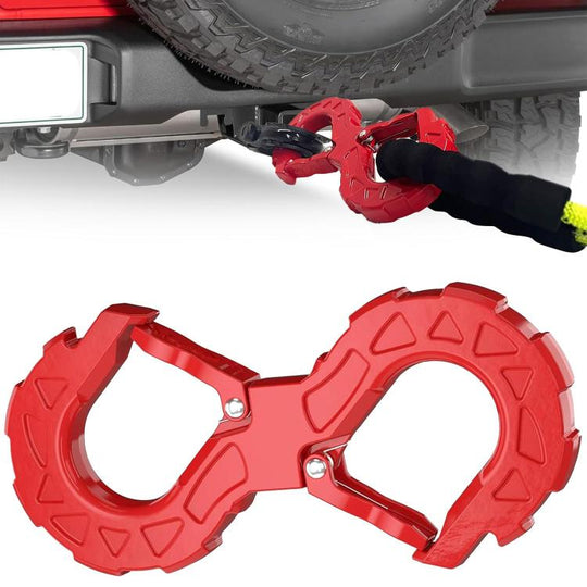Car Integrated Multi-functional High-strength S-shaped Trailer Tow Hook Hitch(Red)