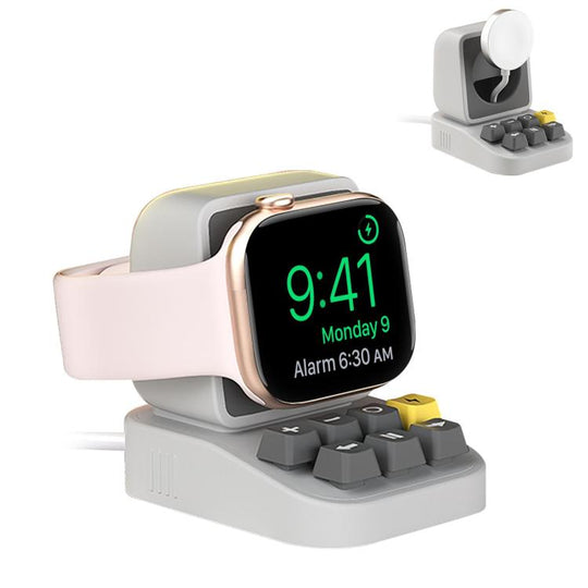 XDcase For Apple Watch Typewriter Design Smart Watch Charging Stand(Light Grey)