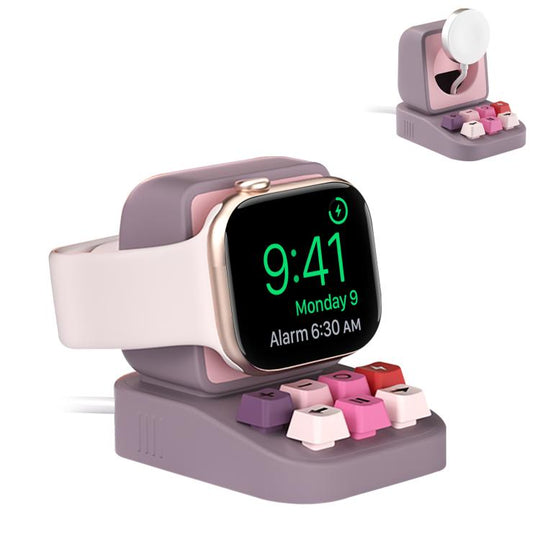 XDcase For Apple Watch Typewriter Design Smart Watch Charging Stand(Purple)