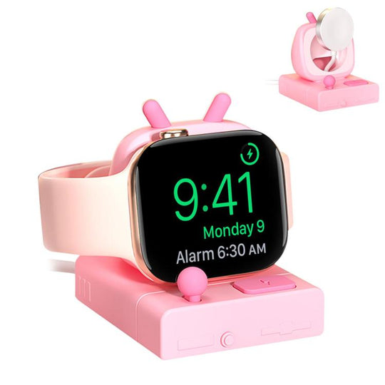 XDcase For Apple Watch Computer Design Smart Watch Charging Stand(Pink)