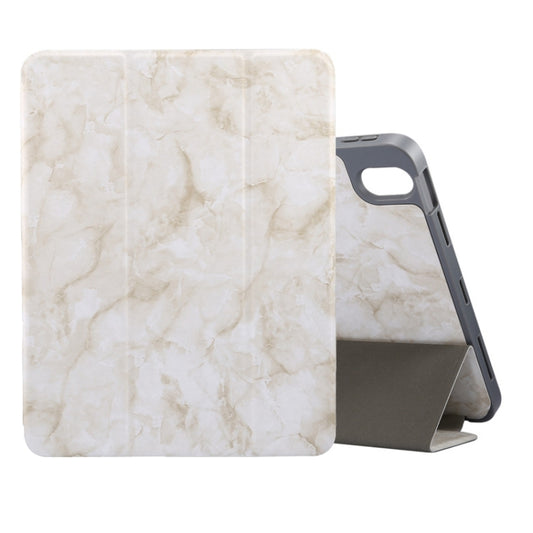Marble Texture Pattern Horizontal Flip Leather Case, with Three-folding Holder & Sleep / Wake-up For iPad Air 2022 / 2020 10.9(Smoky Gray) - iPad Air (2022) / (2020) 10.9 Cases by buy2fix | Online Shopping UK | buy2fix