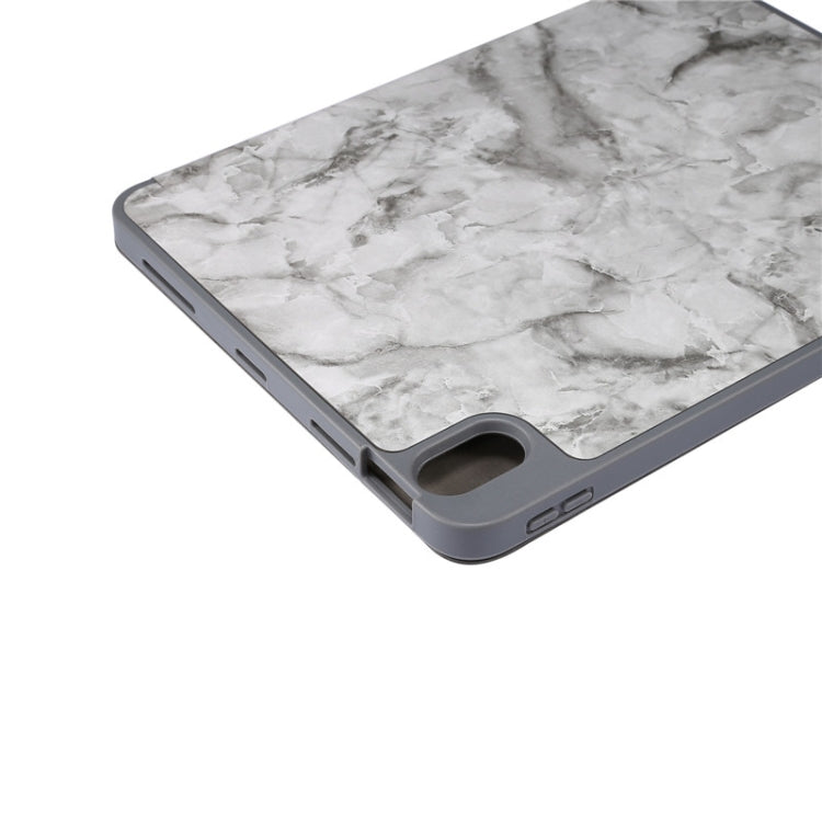 Marble Texture Pattern Horizontal Flip Leather Case, with Three-folding Holder & Sleep / Wake-up For iPad Air 2022 / 2020 10.9(Black Gray) - iPad Air (2022) / (2020) 10.9 Cases by buy2fix | Online Shopping UK | buy2fix