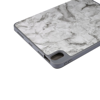 Marble Texture Pattern Horizontal Flip Leather Case, with Three-folding Holder & Sleep / Wake-up For iPad Air 2022 / 2020 10.9(Black Gray) - iPad Air (2022) / (2020) 10.9 Cases by buy2fix | Online Shopping UK | buy2fix