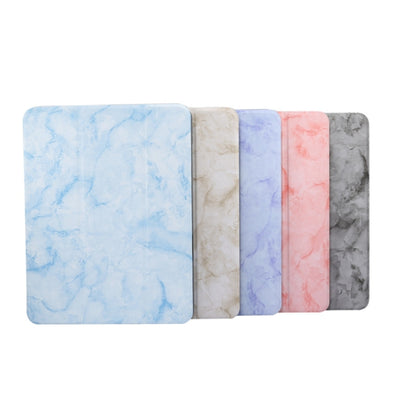 Marble Texture Pattern Horizontal Flip Leather Case, with Three-folding Holder & Sleep / Wake-up For iPad Air 2022 / 2020 10.9(Purple) - iPad Air (2022) / (2020) 10.9 Cases by buy2fix | Online Shopping UK | buy2fix