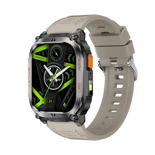 QX18 2.01-inch Display GPS Outdoor Sports Smart Watch Built-in Heart Rate Monitor(Beige)