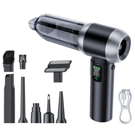 SUITU Handheld Blow Suction Combo LED Display Brushless Vacuum Cleaner, One Touch Dustbin Emptying(Gray Silver)