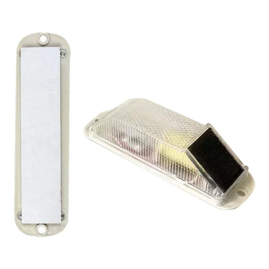 Solar Powered Nighttime LED Flashing Warning Light, Type:Double-sided Tape(White)
