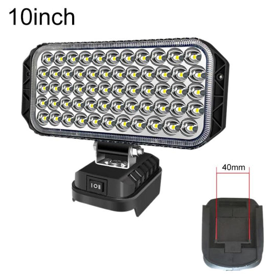 10 inch Square High and Low Beam Dual USB LED Emergency Work Light, For Makita Battery Slot