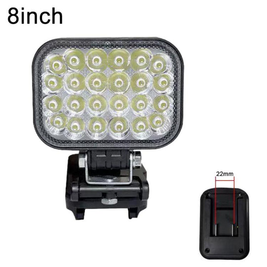 8 inch Square High and Low Beam Outdoor Portable Dual USB LED Emergency Work Light, For Dayi Battery Slot
