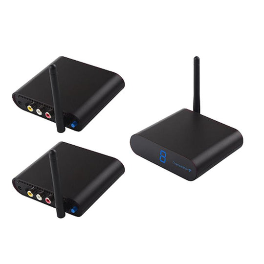 Measy AV530-2 5.8GHz Wireless Audio / Video Transmitter + 2 Receiver, Transmission Distance: 300m, Specification:US Plug(Black)