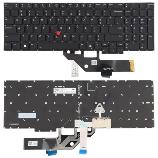 US Version Backlit Laptop Keyboard with Pointing for Lenovo ThinkPad E16 Gen 1 Type 21JN 21JQ 21JT JU(Black)