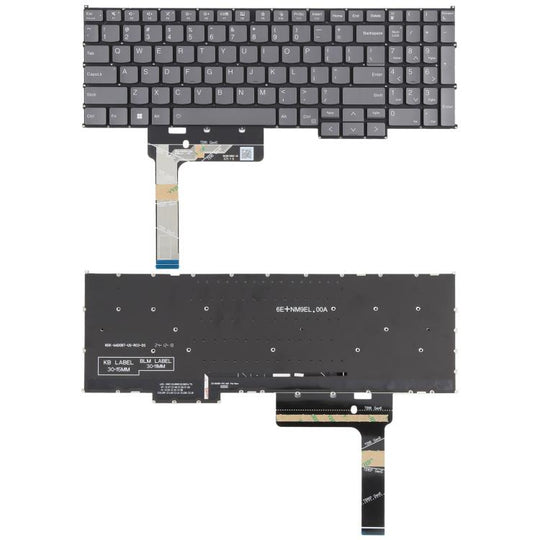 US Version Backlit Laptop Keyboard with Pointing for Lenovo ThinkBook 16 G6 / 16 G6 IRL 21KH / 16 G6 ABP 21KK(Gray)