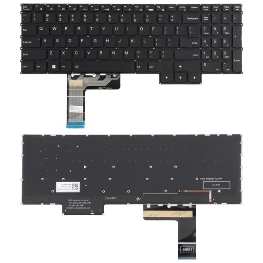 US Version Laptop Backlit Keyboard for Lenovo Y7000P 16IRX9 2024 Legion 15IRH8 R7000P 2023(Black)
