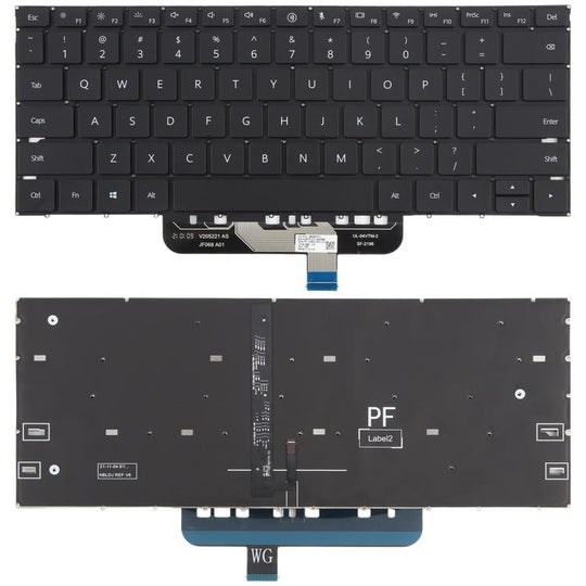 For Huawei MateBook 13s EMD-W76 / EMD-W56 / MateBook HKD-W56 / HKD-W76 US Version Backlit Laptop Keyboard(Black)