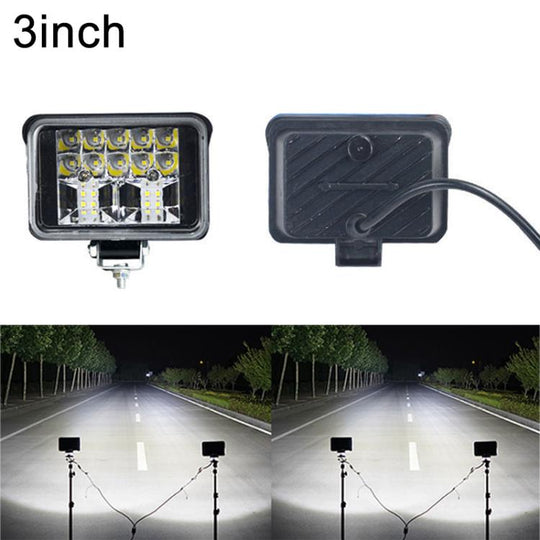 DC 12V-80V LED Super Bright Headlight Beam Driving Light for Electric Vehicle, Tractor, ATV/UTV, Type:3 inch 18-LEDs Single Light