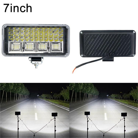 DC 12V-80V LED Super Bright Headlight Beam Driving Light for Electric Vehicle, Tractor, ATV/UTV, Type:7 inch 57-LEDs High Low Light
