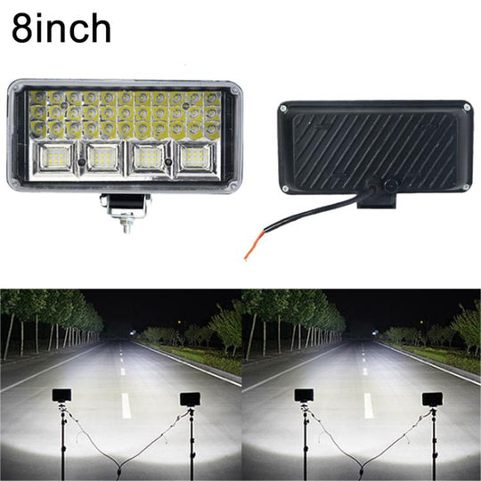 DC 12V-80V LED Super Bright Headlight Beam Driving Light for Electric Vehicle, Tractor, ATV/UTV, Type:8 inch 84-LEDs High Low Light
