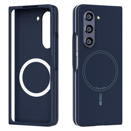 For Samsung Galaxy Z Fold5 ABEEL Skin-friendly Feel Magsafe PC Phone Case(Blue)