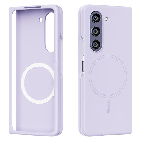 For Samsung Galaxy Z Fold5 ABEEL Skin-friendly Feel Magsafe PC Phone Case(Lilac Purple)