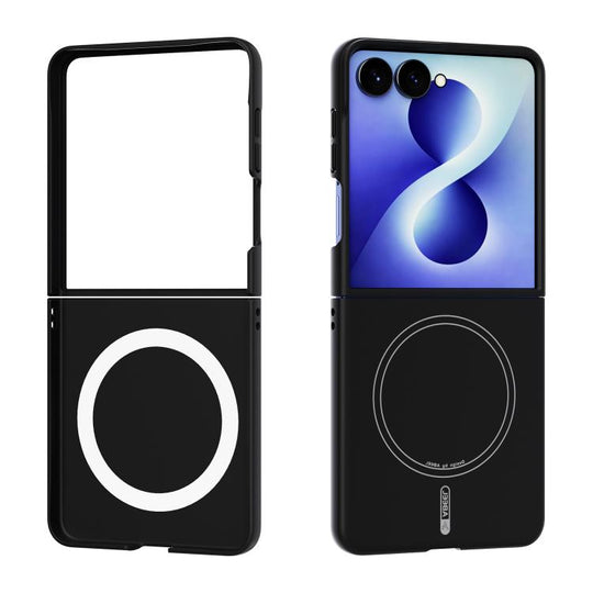 For Galaxy Z Flip8 5G ABEEL Skin-friendly Feel Magsafe PC Phone Case(Black)