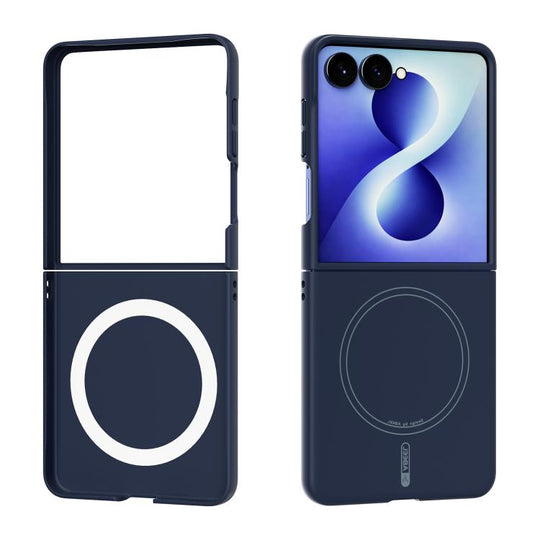 For Galaxy Z Flip8 5G ABEEL Skin-friendly Feel Magsafe PC Phone Case(Blue)