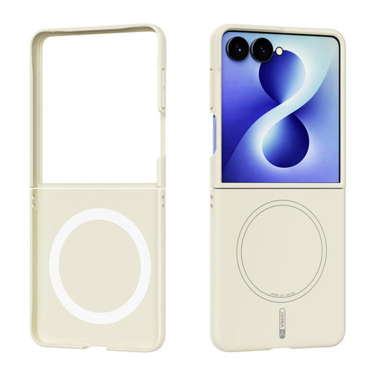 For Galaxy Z Flip8 5G ABEEL Skin-friendly Feel Magsafe PC Phone Case(Yellow)