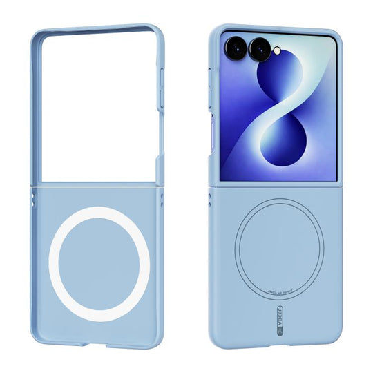 For Galaxy Z Flip8 5G ABEEL Skin-friendly Feel Magsafe PC Phone Case(Sky Blue)