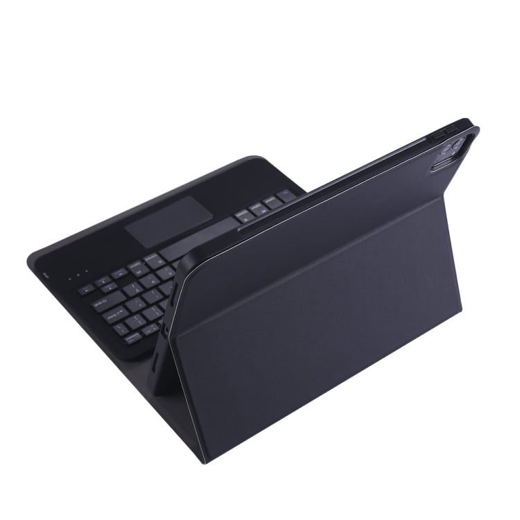 A098B-A Detachable ABS Ultra-thin Bluetooth Keyboard + TPU Tablet Case for iPad Air 11 2024 / 2025 / Air 4 10.9 inch 2020, with Stand & Pen Slot & Touch(Black) - For iPad Air by buy2fix | Online Shopping UK | buy2fix