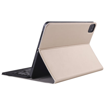 A098B-A Detachable ABS Ultra-thin Bluetooth Keyboard + TPU Tablet Case for iPad Air 11 2024 / 2025 / Air 4 10.9 inch 2020, with Stand & Pen Slot & Touch(Gold) - For iPad Air by buy2fix | Online Shopping UK | buy2fix