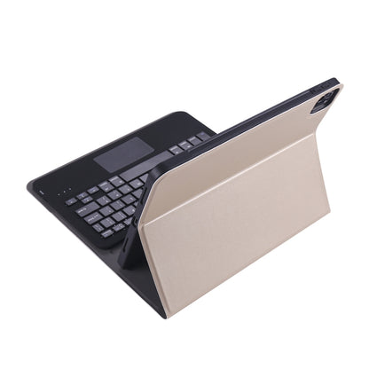 A098B-A Detachable ABS Ultra-thin Bluetooth Keyboard + TPU Tablet Case for iPad Air 11 2024 / 2025 / Air 4 10.9 inch 2020, with Stand & Pen Slot & Touch(Gold) - For iPad Air by buy2fix | Online Shopping UK | buy2fix