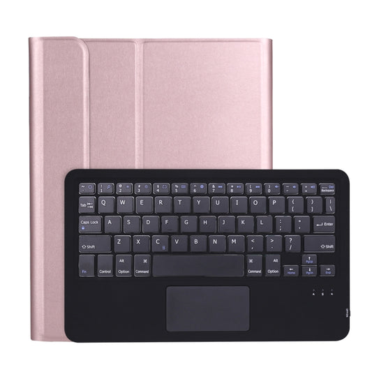 A098B-A Detachable ABS Ultra-thin Bluetooth Keyboard + TPU Tablet Case for iPad Air 11 2024 / 2025 / Air 4 10.9 inch 2020, with Stand & Pen Slot & Touch(Rose Gold) - For iPad Air by buy2fix | Online Shopping UK | buy2fix