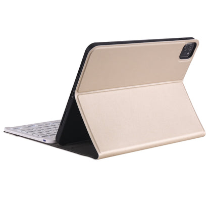 A098BS Detachable Ultra-thin Backlight Bluetooth Keyboard Tablet Case for iPad Air 11 2024 / 2025 / Air 4 10.9 inch 2020, with Stand & Pen Slot(Gold) - For iPad Air by buy2fix | Online Shopping UK | buy2fix