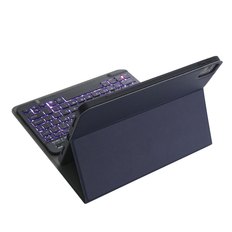 A098BS Detachable Ultra-thin Backlight Bluetooth Keyboard Tablet Case for iPad Air 11 2024 / 2025 / Air 4 10.9 inch 2020, with Stand & Pen Slot(Dark Blue) - For iPad Air by buy2fix | Online Shopping UK | buy2fix