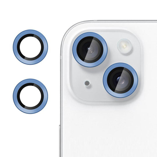 For iPhone 13 / 13 mini Kalebol No Flicker Ultra-Thin Individual Camera Lens Tempered Glass Film(Sea Blue)