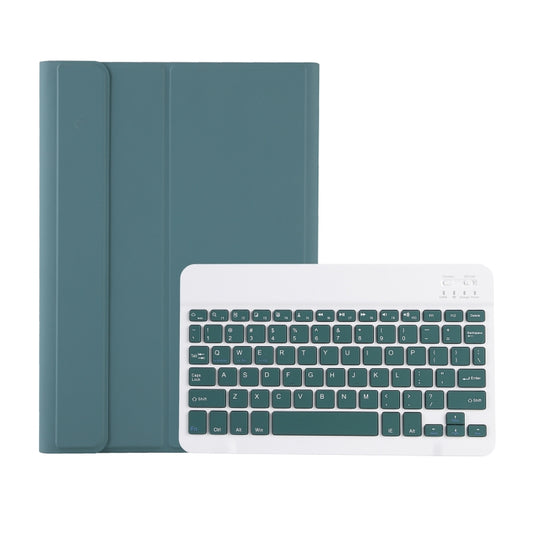 For iPad Air 11 2024 / 2025 / Air 4 2020 / Air 5 2022 A098B Detachable ABS Ultra-thin Candy Colors Bluetooth Keyboard Tablet Case with Stand & Pen Slot(Dark Green) - For iPad Air by buy2fix | Online Shopping UK | buy2fix