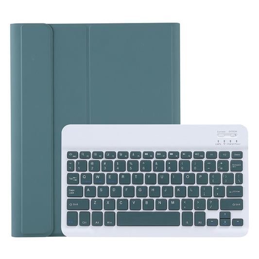 For iPad Air 11 2024 / 2025 / Air 4 2020 / Air 5 2022 A098B Detachable ABS Ultra-thin Candy Colors Bluetooth Keyboard Tablet Case with Stand & Pen Slot(Dark Green) - For iPad Air by buy2fix | Online Shopping UK | buy2fix