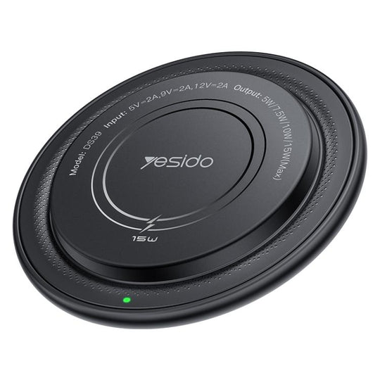 Yesido DS39 15W Desktop Pad Magnetic Wireless Charger(Black)