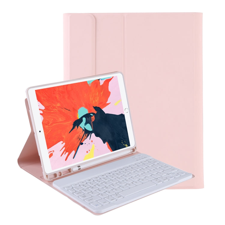 T098B Integrated Ultra-thin Candy Colors Bluetooth Keyboard Tablet Case for  iPad Air 11 2024 / 2025 / Air 4 10.9 inch 2020, with Stand & Pen Slot(Pink) - For iPad Air by buy2fix | Online Shopping UK | buy2fix