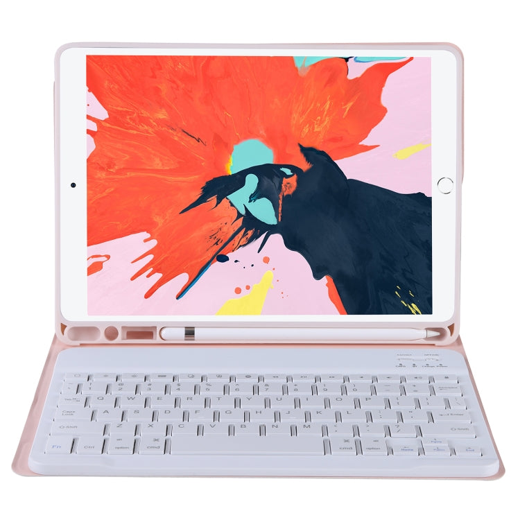 T098B Integrated Ultra-thin Candy Colors Bluetooth Keyboard Tablet Case for  iPad Air 11 2024 / 2025 / Air 4 10.9 inch 2020, with Stand & Pen Slot(Pink) - For iPad Air by buy2fix | Online Shopping UK | buy2fix