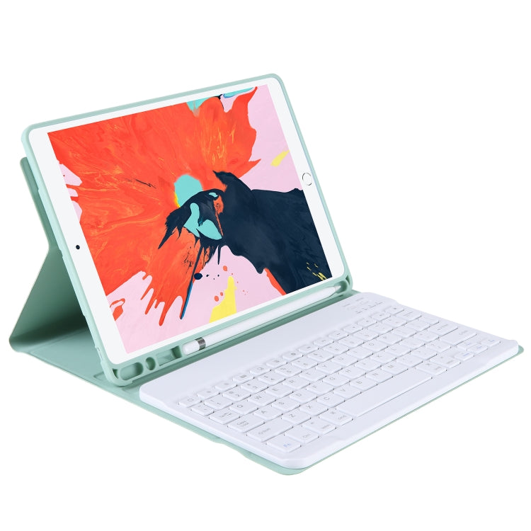 T098B Integrated Ultra-thin Candy Colors Bluetooth Keyboard Tablet Case for  iPad Air 11 2024 / 2025 / Air 4 10.9 inch 2020, with Stand & Pen Slot(Light Green) - For iPad Air by buy2fix | Online Shopping UK | buy2fix