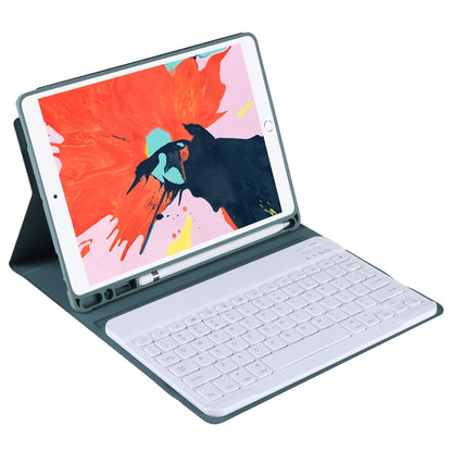T098B Integrated Ultra-thin Candy Colors Bluetooth Keyboard Tablet Case for  iPad Air 11 2024 / 2025 / Air 4 10.9 inch 2020, with Stand & Pen Slot(Dark Green) - For iPad Air by buy2fix | Online Shopping UK | buy2fix