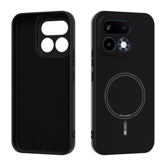 For Realme 16 Pro 5G ABEEL Skin-friendly Feel Magsafe Liquid Silicone Phone Case(Black)