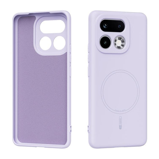 For Realme 16 Pro+ 5G ABEEL Skin-friendly Feel Magsafe Liquid Silicone Phone Case(Lilac Purple)