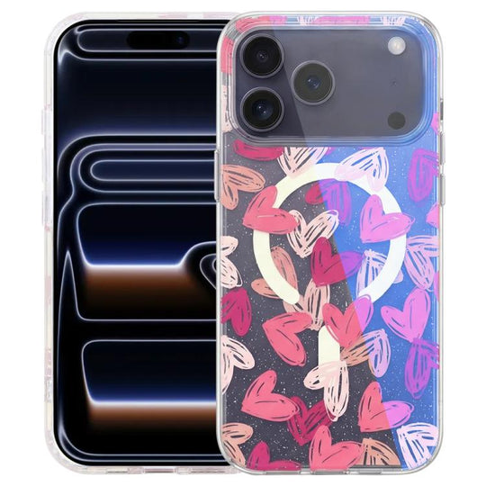 For iPhone 18 Pro Max / 17 Pro Max IMD Blue Light Jungle Series Magnetic Phone Case(Love)