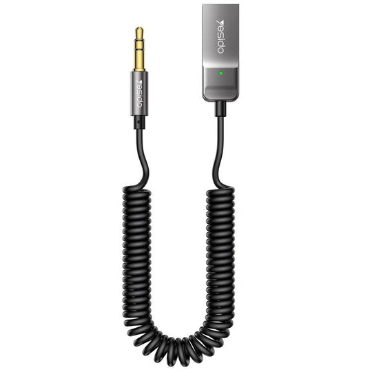 Yesido YAU82 AUX 3.5mm Car Bluetooth 5.0 Audio Adapter(Black)