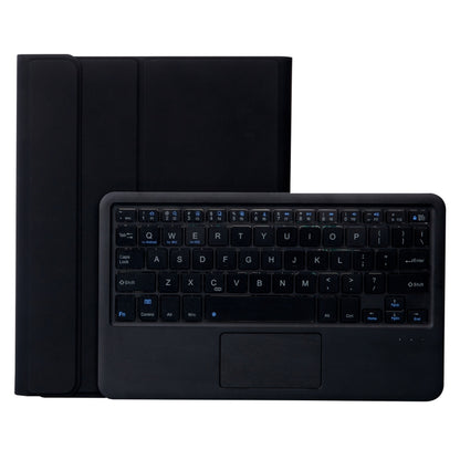 T098B-A Pressed Skin Texture TPU Detachable Candy Colors Bluetooth Keyboard Tablet Case for iPad Air 11 2024 / 2025 / Air 4 10.9 inch 2020, with Stand & Pen Slot & Touch(Black) - For iPad Air by buy2fix | Online Shopping UK | buy2fix