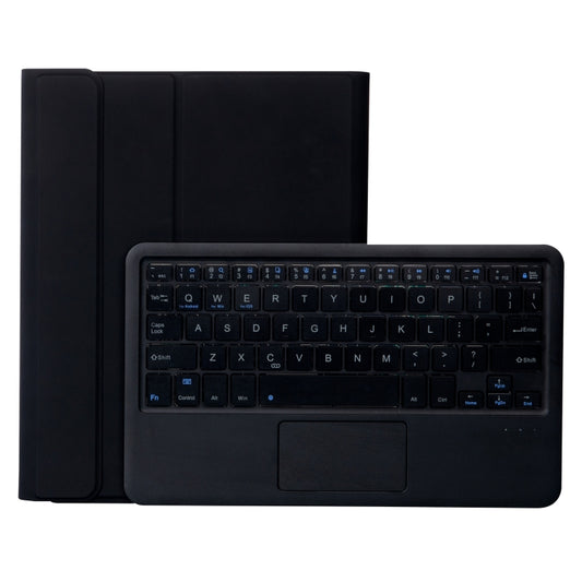 T098B-A Pressed Skin Texture TPU Detachable Candy Colors Bluetooth Keyboard Tablet Case for iPad Air 11 2024 / 2025 / Air 4 10.9 inch 2020, with Stand & Pen Slot & Touch(Black) - For iPad Air by buy2fix | Online Shopping UK | buy2fix