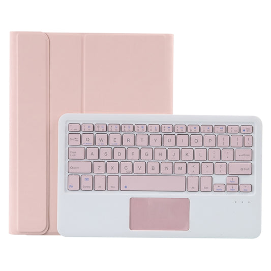 T098B-A Pressed Skin Texture TPU Detachable Candy Colors Bluetooth Keyboard Tablet Case for iPad Air 11 2024 / 2025 / Air 4 10.9 inch 2020, with Stand & Pen Slot & Touch(Pink) - For iPad Air by buy2fix | Online Shopping UK | buy2fix