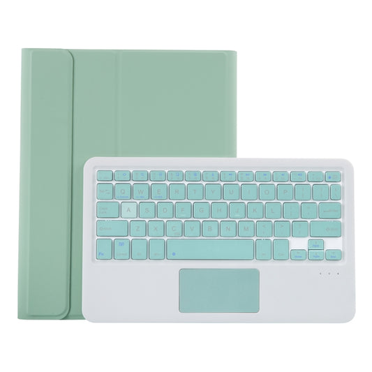 T098B-A Pressed Skin Texture TPU Detachable Candy Colors Bluetooth Keyboard Tablet Case for iPad Air 11 2024 / 2025 / Air 4 10.9 inch 2020, with Stand & Pen Slot & Touch(Light Green) - For iPad Air by buy2fix | Online Shopping UK | buy2fix