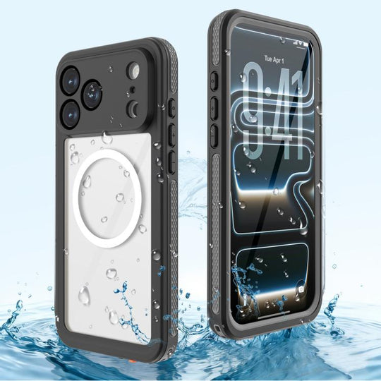 For iPhone 17 Pro Max RedPepper V Series IP68 Waterproof Magnetic Phone Case(Black)